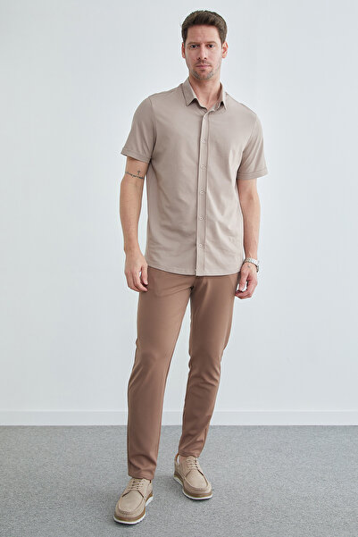 Fulla Moda Pantaloni din țesătură tip waffle cu talie legată