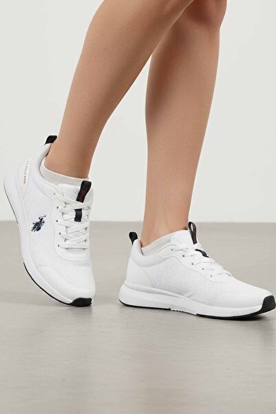 U.S. Polo Assn. Women's White Casual Sports Shoes - Comfortable Light Sole Sn...