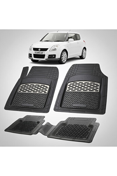 TEAMCAR Πατάκια δαπέδου Suzuki Swift 3 Συμβατά Hatchback 2004-2010 | Ασημί
