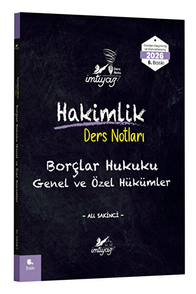 Temsil Kitap İMTİYAZ 2026 Hakimlik Borçlar Hukuku (Genel Hükümler-Özel Hüküml...