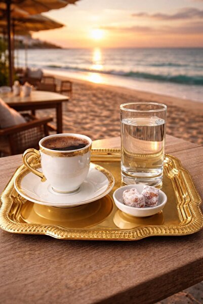 CieS طقم من 6 قطع فاخرة من صواني التقديم والعرض المربعة الشكل