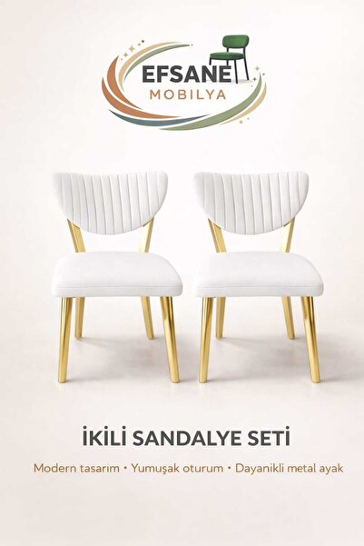 Efsane i.E.G Elma Sandalye 2 ADET SALON Mutfak Yemek Odası Salon Bahçe Balkon...