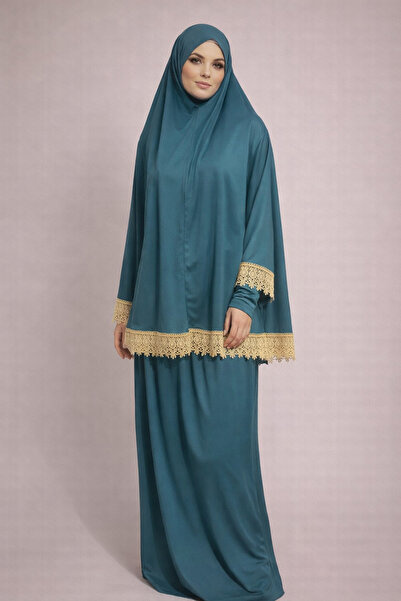 AL HANNAN TEX Women's Hijab Prayer Dress Double Piece Embroidered High Qualit...