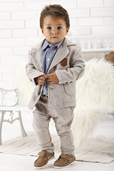 Krasnal Occasional baptism costume for boys, fabric Boy Moccasin Size: 86 cm ...