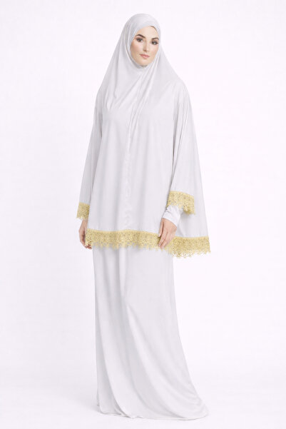 AL HANNAN TEX Women's Hijab Prayer Dress Double Piece Embroidered High Qualit...