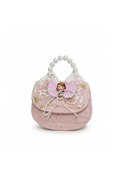 CucciKidz Girls' handbag with a princess design and pearl handle