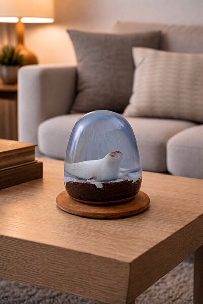 Loox Fok Balığı Figürlü Yumurta Şeklinde Epoksi Biblo