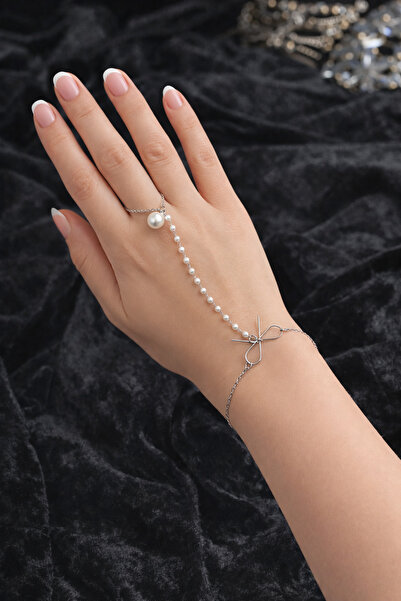 Sweet bunny İnci Detaylı Çelik Şahmeran