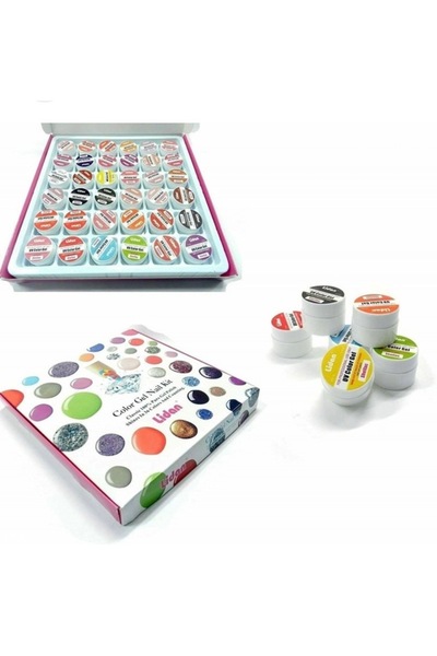 Lidan Set of 36 mini nail gels 36 colors