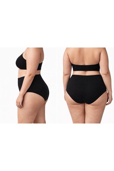 BEST LOVE Women's Panties, Women's Plus Size High Waist Bato Panties, 5-Pack Multicolor Pack