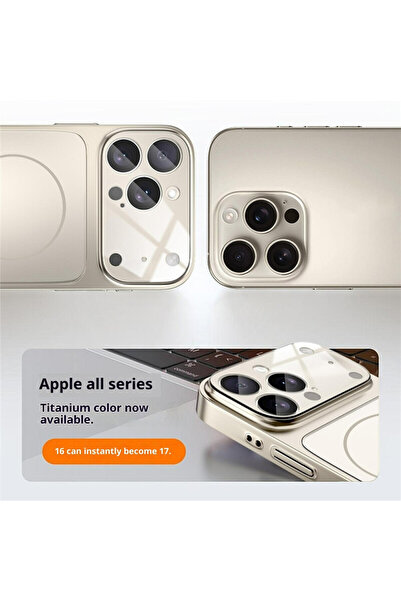 Apple Husa MagLens » iPhone 17 Air, SlimCase, GlassGuard, Skin S17, Titan, ORANGE