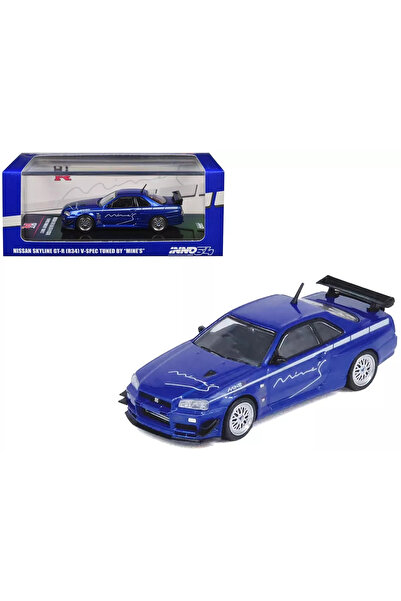 OEM Macheta auto Nissan Skyline Gt-R (R34) V-Spec Tuned By Mine`S Albastru 1:...