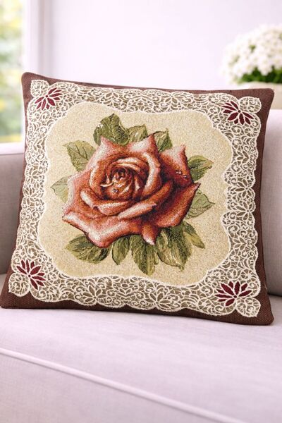 Yeshome Collection غطاء وسادة مزخرف بنمط ثنائي الاتجاه من كارلا لورين-17، مقا...