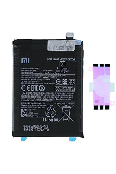 Yedcom Redmi NOTE 10S BN59 Batarya Pil Telefon Batarayası Pil Bandı Beraber
