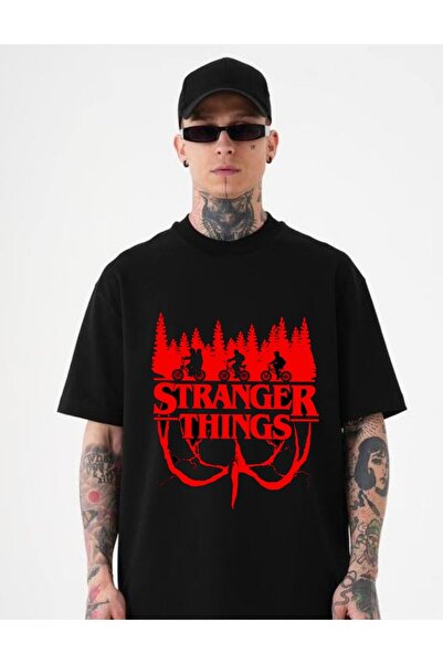 SVART WEAR Μπλουζάκι Stranger Things με στάμπα, unisex, oversized