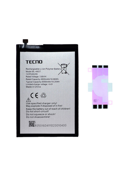 Yedcom Tecno Camon 18 BL-49GT Batarya Pil Yüksek Kalite Denenmiş Yeni Tarihli
