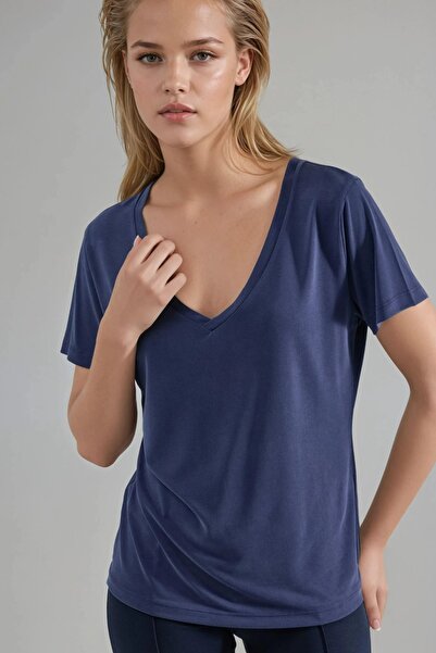 Hiccup BUSEM Modal blouse with Short-Sleeved and V-neck