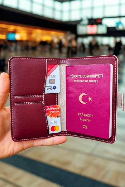 Vardo [ We Write Name ] Esther Design Business Card Holder Wallet & Passport & License Case Unisex
