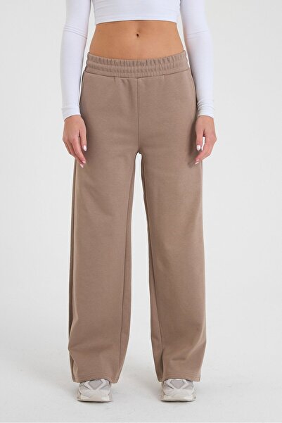 Shooter Sportswear Kadın Spor Eşofman Altı Doubleface Kumaş Bol Paça Lastikli...