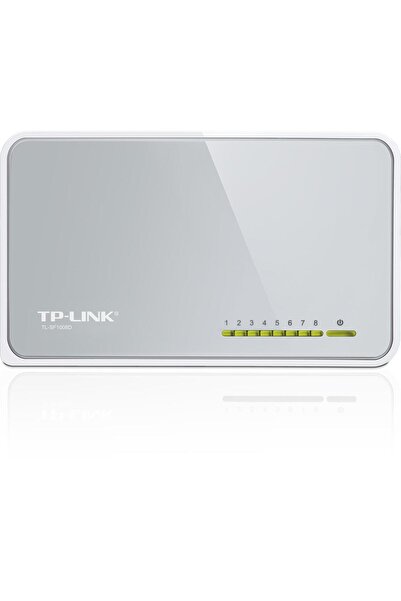 Universal محول شبكة تي بي-لينك TL-SF1008D بـ 8 منافذ 10/100 مع علبة بلاستيكية