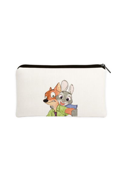 Hayali Şeyler Zootopia Desenli Kalemlik & Makyaj Çantası – Çok Amaçlı Organizer