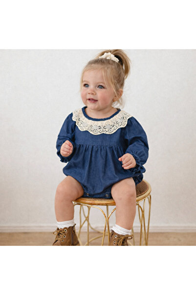 Overdo KIZ BEBEK YAKA DETAYLI TOKALI SLİPLİ TULUM