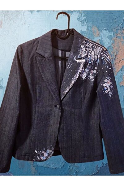 TİWO DİJİTAL ÖZEL TASARIM EL BOYAMASI CEKET