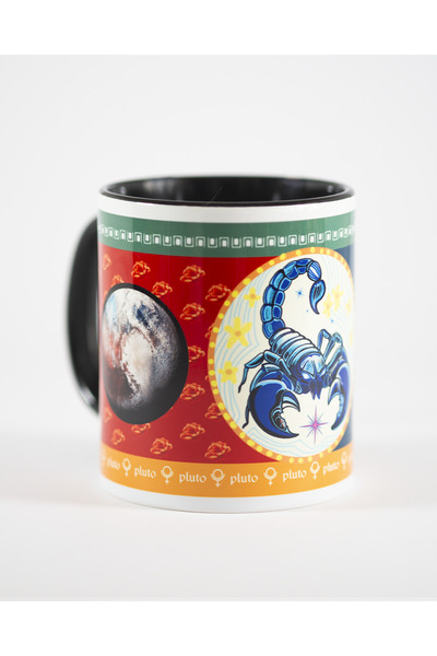 Akrep Burcu Desenli Mug Bardak 330 ml | Beyaz Porselen | Burca Özel Hediyelik