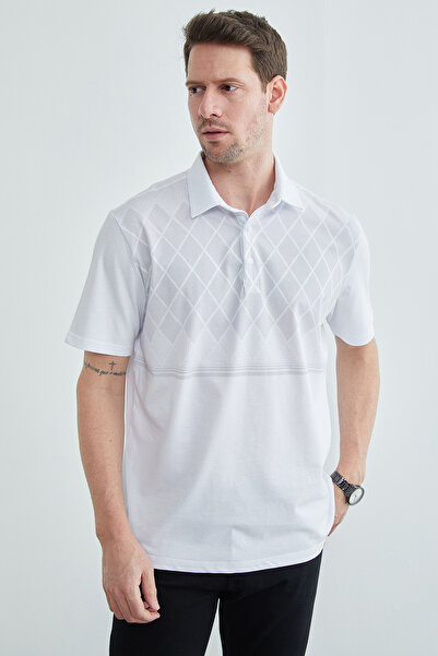 Fulla Moda Baklava Patterned Polo Neck T-Shirt