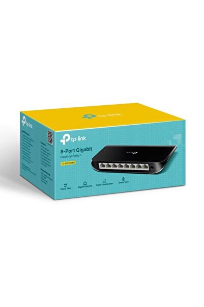 Universal TP-LINK TL-SG1008D محول شبكة بـ 8 منافذ جيجابت بهيكل بلاستيكي