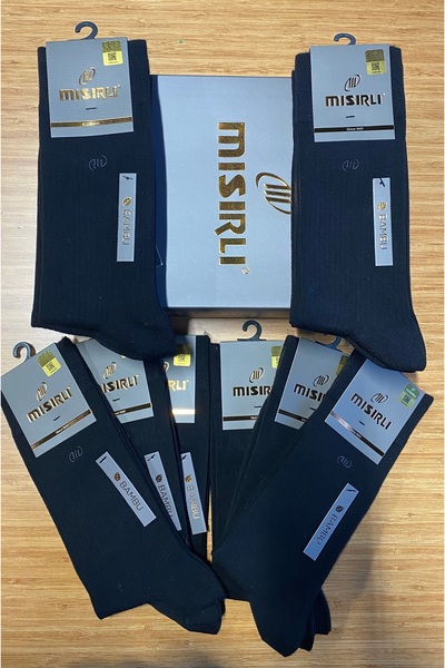 Mısırlı Erkek Bambu Çorap 12 adet Paket 12 siyah )