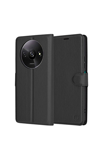 Techsuit Xiaomi Redmi A3 Leather Folio, black