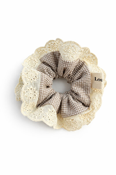 Louen lucie Dantel detaylı oversıze scrunchie lastik toka
