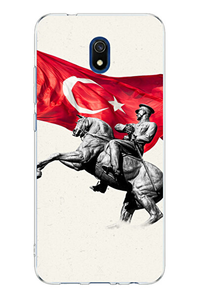 TechTree حافظة سيليكون متوافقة مع Redmi 8A مطبوعة بتفاصيل شرفية وصورة أتاتورك