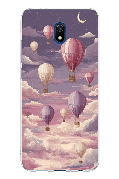 TechTree حافظة سيليكون متوافقة مع هاتف Redmi 8A مطبوعة بطبعة السماء الأرجواني...