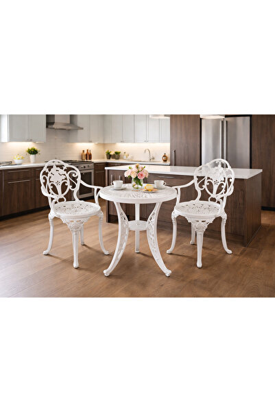 HubRom Set Mobilier Gradina HubRom, 1xMasa Rotunda(60x72).2xScaun ISPARTA(43x...