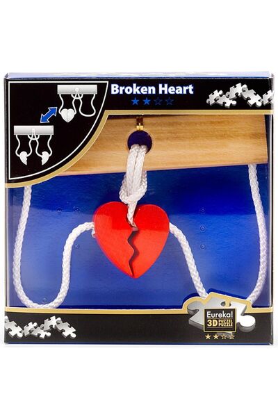 Hanayama Eureka 3d entertaining puzzle: broken heart