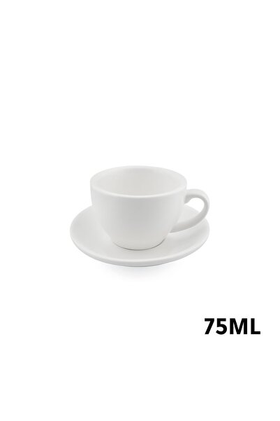 MIBRU Espresso Ceramic Coffee&Tea Cup with White Saucer Small Mug Porcelain C...