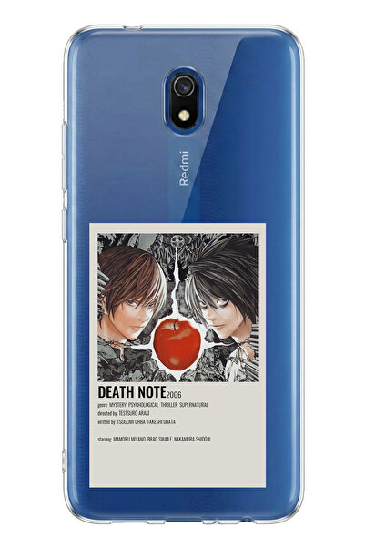 TechTree حافظة سيليكون مطبوعة بتصميم ملصق ديث نوت متوافقة مع هاتف Redmi 8A