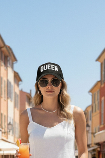 Ritagarcia King Queen Embroidered Unisex Baseball Cap Adjustable Cap Lover Co...