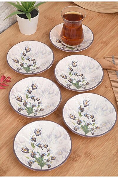 Home 6 ADET DESENLİ PORSELEN ÇAY TABAĞI