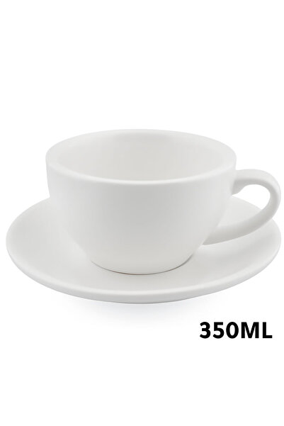 MIBRU Espresso Ceramic Coffee&Tea Cup with White Saucer Small Mug Porcelain C...