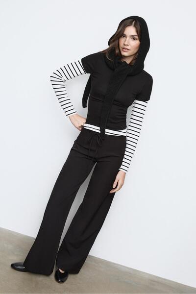 Stradivarius Smart trousers with bow detail