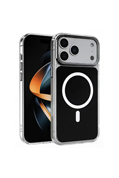 Maxcell Husa Magshield » iPhone 17, Magnetica, Butoane metalice, Clear Frame