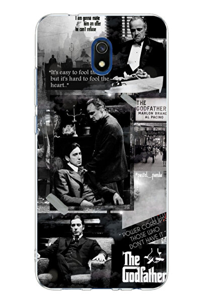 TechTree حافظة سيليكون مطبوعة بتصميم فيلم The GodFather Baba متوافقة مع Redmi 8A