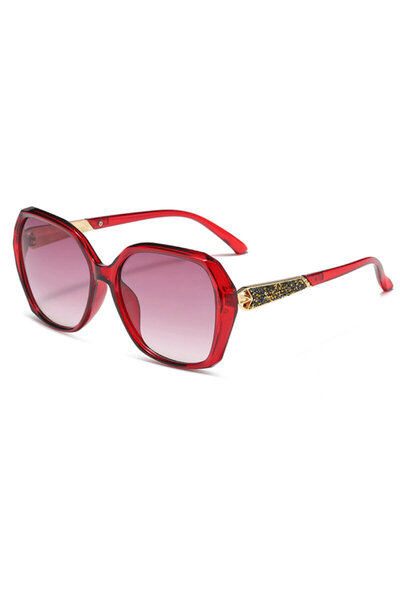 Techsuit Large Sunglasses with Rhinestones Techsuit, Red