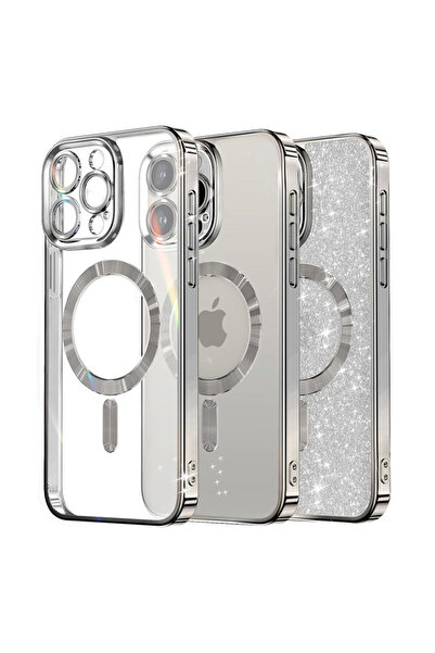 Techsuit Luxury Glitter MagSafe Case for iPhone 12 Pro, Silver