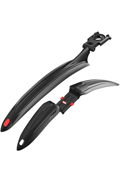 VELMIA Set of 2 Velmia bicycle fenders, 60, 74 cm, plastic, black