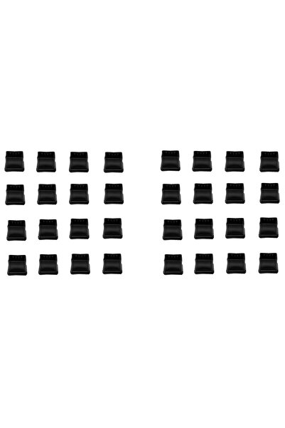 OEM Set of 32 chair leg protectors, 19, 23 mm, silicone, felt, black