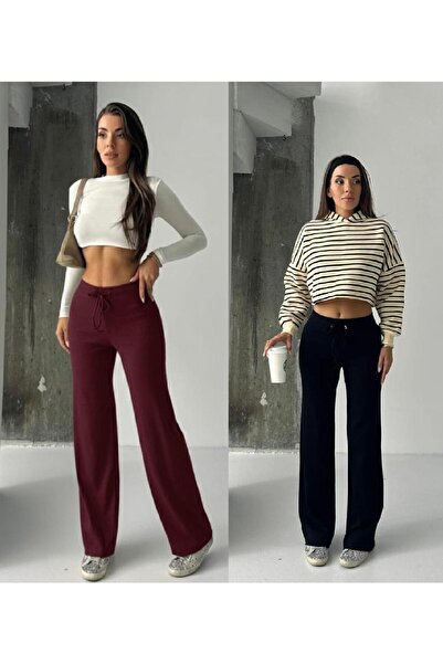 EVOA Women's 2-Piece Ribbed Comfortable Casual Tracksuit